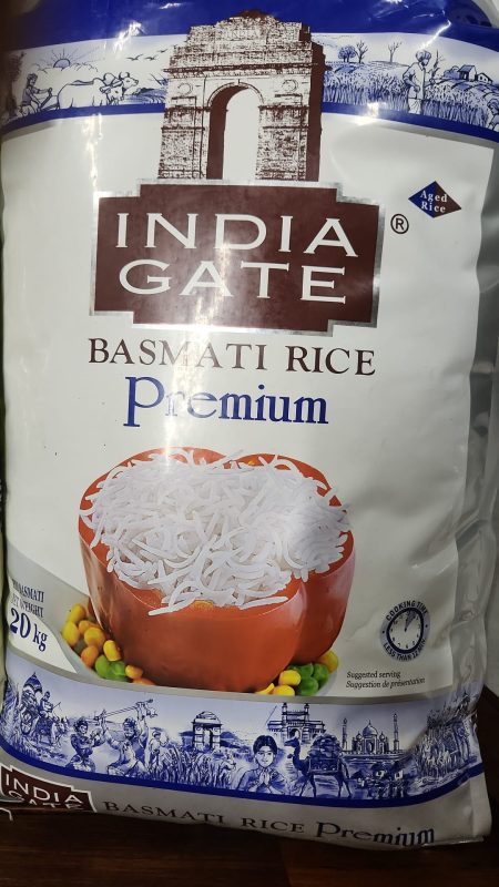 India Gate Premium Aged Basmati Rice – 20kg